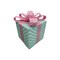 Mint/Pink Sequin Gift Box Decor with Velvet Bow | Christmas & Party Display-86355MIPK